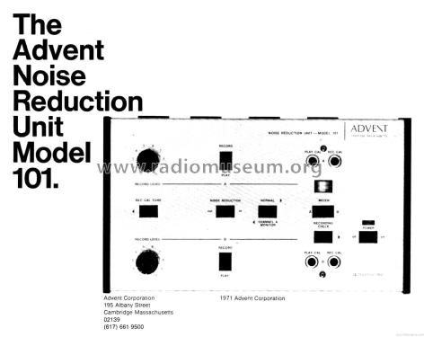 Noise Reduction Unit 101; Advent Corporation; (ID = 1845747) Misc