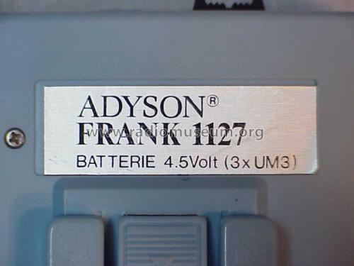 Stereo Cassette Player Frank 1127 ; Adyson Marke, Yücel (ID = 2713748) Reg-Riprod