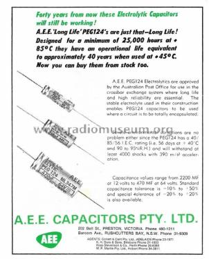 AEE Long Life Electrolytic Capacitors PEG124; AEE Brand, (ID = 2641377) Radio part