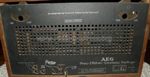 1 Kreis-3 Röhren-Geradeaus-Empfänger ; AEG Radios Allg. (ID = 2050371) Radio