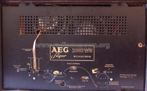 2083WU; AEG Radios Allg. (ID = 1619370) Radio