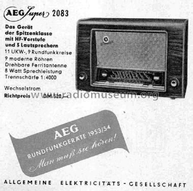 2083WU; AEG Radios Allg. (ID = 675469) Radio