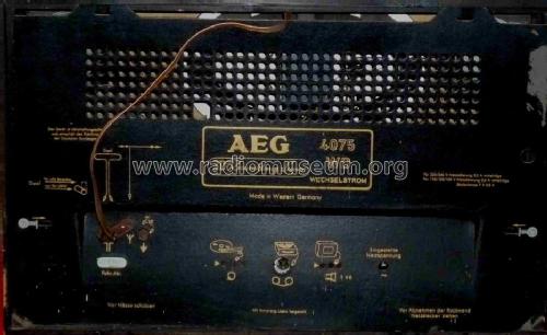 4075WD; AEG Radios Allg. (ID = 772593) Radio