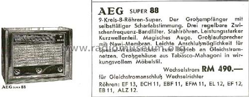 88WK; AEG Radios Allg. (ID = 1383261) Radio