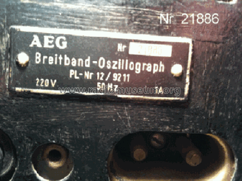 Breitband-Oszillograph 12/9211; AEG Radios Allg. (ID = 1385157) Equipment
