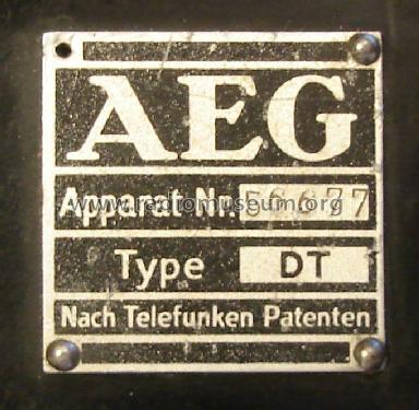 Detektor-Empfänger DT; AEG Radios Allg. (ID = 3078290) Crystal