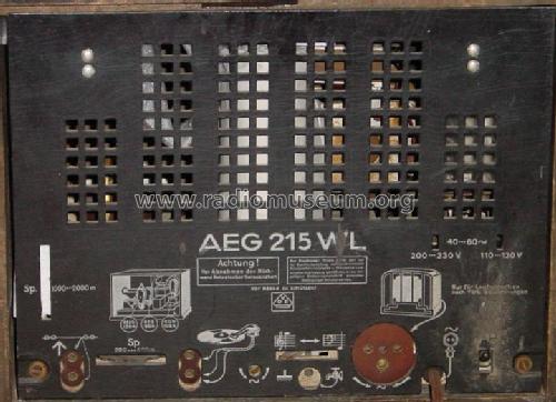 Deutschlandmeister 215WL; AEG Radios Allg. (ID = 99622) Radio