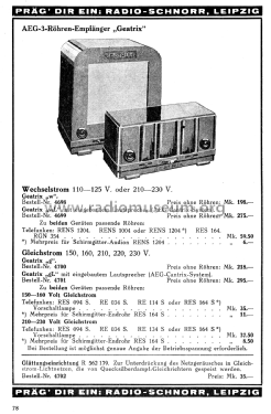 Geatrix W, 31W; AEG Radios Allg. (ID = 2807949) Radio