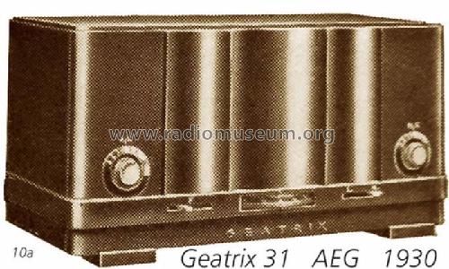 Geatrix W, 31W; AEG Radios Allg. (ID = 707618) Radio