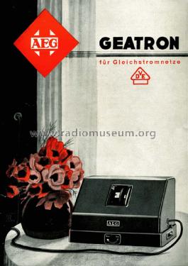 Geatron 3G/3bG; AEG Radios Allg. (ID = 2018576) Radio