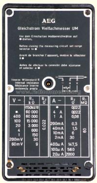 Gleichstrom Vielfachmesser UM; AEG Radios Allg. (ID = 1003898) Equipment