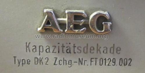 Kapazitätsdekade DK 2; AEG Radios Allg. (ID = 1779887) Equipment