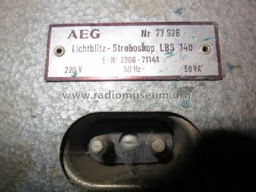 Lichtblitz-Stroboskop LBS140 - E-Nr. 2306-71141; AEG Radios Allg. (ID = 1750641) Equipment