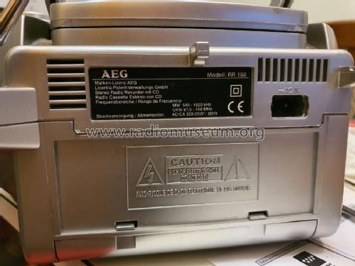 AM-FM Stereo CD Cassette Recorder RR150; AEG Radios Allg. (ID = 2821181) Radio