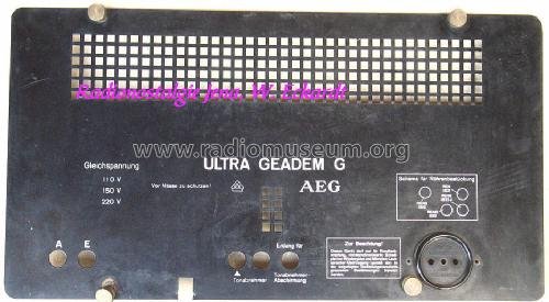 Ultra-Geadem G; AEG Radios Allg. (ID = 253902) Radio