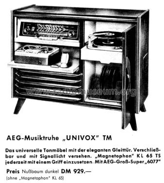 Univox TM; AEG Radios Allg. (ID = 2841800) Radio