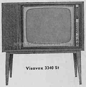 Visavox 3340St; AEG Radios Allg. (ID = 326502) Television