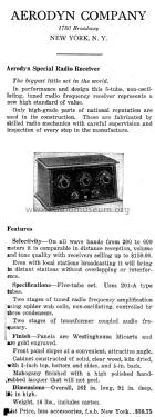 Aerodyn Special ; Aerodyn Company; New (ID = 1302809) Radio