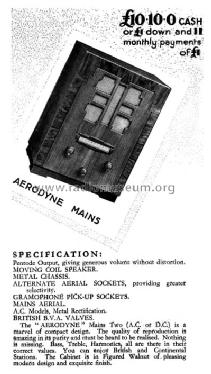 Mains Two A.C. ; Aerodyne Brand, (ID = 2209242) Radio