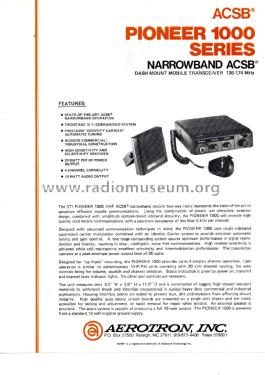 Mobile VHF Transceiver ACSB Pioneer 1000; Aeronautical (ID = 3038837) Commercial TRX