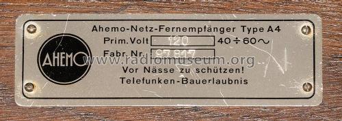A4 ; Ahemo-Werkstätten; (ID = 3032588) Radio