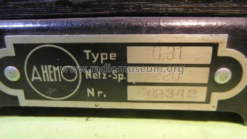 Röhrengleichrichter G31; Ahemo-Werkstätten; (ID = 2379077) Strom-V