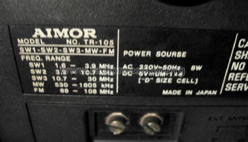 Worldwide Receiver TR-105; Aimor Electric Works (ID = 1278689) Radio