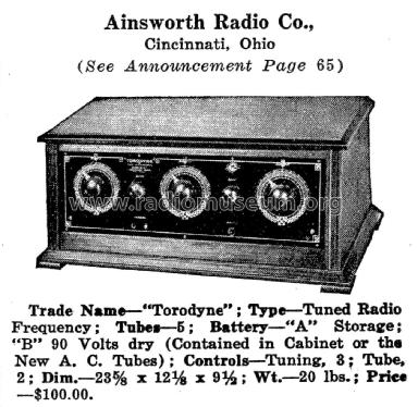 Torodyne ; Gates, Ainsworth- (ID = 1967751) Radio