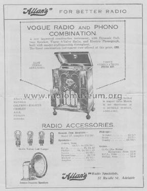 Vogue Combination ; Vogue Brand Allan’s (ID = 1598193) Radio