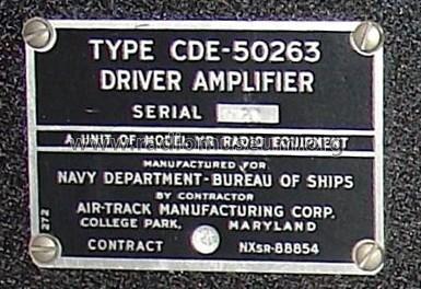 Driver Amplifier CDE-50263; Air-Track (ID = 1845127) RF-Ampl.