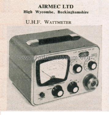 UHF Wattmeter 319; Airmec Ltd.; (ID = 2766638) Equipment