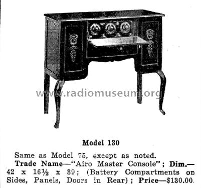 Airo Master Console Model 130; Airo-Master Corp.; (ID = 1951136) Radio