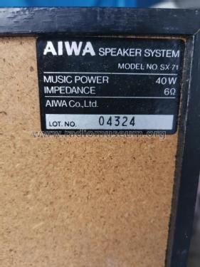 3Way Bass Reflex Speaker System SX-713; Aiwa Co. Ltd.; Tokyo (ID = 2978237) Speaker-P