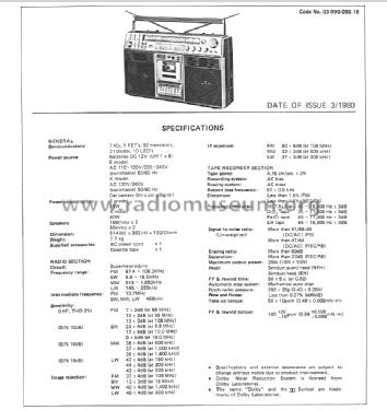 4-Band Radio Cassette Recorder TPR-990E; Aiwa Co. Ltd.; Tokyo (ID = 1652361) Radio