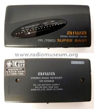 AM/FM Stereo Super Bass CR-A05MkII; Aiwa Co. Ltd.; Tokyo (ID = 3028487) Radio