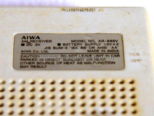 AM Receiver AR-888V; Aiwa Co. Ltd.; Tokyo (ID = 1879822) Radio