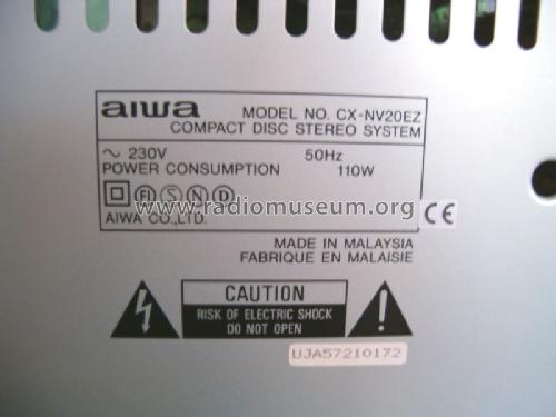 Compact Disc Stereo System NSX-V20 - CX-NV20EZ; Aiwa Co. Ltd.; Tokyo (ID = 1405568) Radio