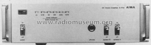 DC Stereo Amplifier S-P22; Aiwa Co. Ltd.; Tokyo (ID = 502460) Ampl/Mixer