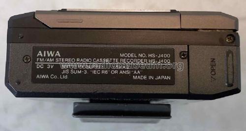 FM/AM Stereo Radio Cassette Recorder HS-J400; Aiwa Co. Ltd.; Tokyo (ID = 2987616) Radio