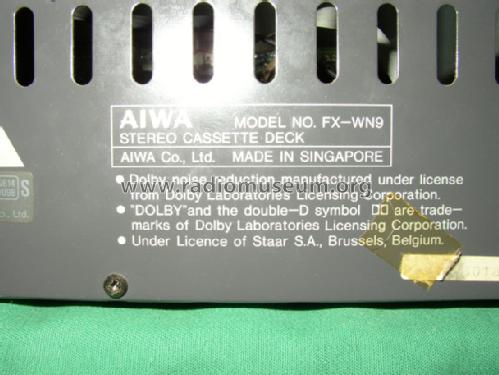 Stereo Double Cassette Deck FX-WN9; Aiwa Co. Ltd.; Tokyo (ID = 803979) Ton-Bild