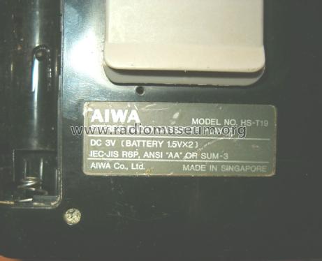 HS-T19; Aiwa Co. Ltd.; Tokyo (ID = 1184069) Radio