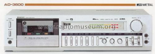 Stereo Cassette Deck AD-3600; Aiwa Co. Ltd.; Tokyo (ID = 669045) Sonido-V