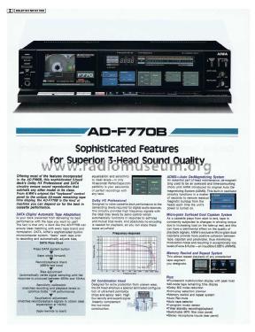 Stereo Cassette Deck AD-F770B; Aiwa Co. Ltd.; Tokyo (ID = 1858314) R-Player