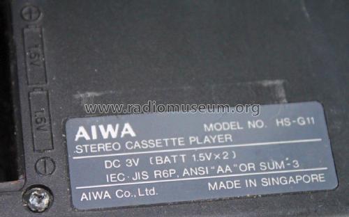 Stereo Cassette Player HS-G11; Aiwa Co. Ltd.; Tokyo (ID = 1951817) R-Player