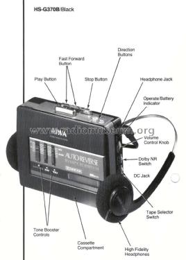 Stereo Cassette Player HS-G370; Aiwa Co. Ltd.; Tokyo (ID = 1951830) R-Player