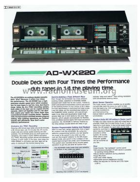 Stereo Double Cassette Deck AD-WX220; Aiwa Co. Ltd.; Tokyo (ID = 1858321) R-Player