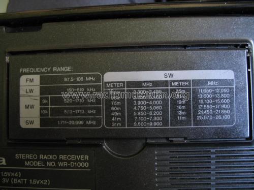 Synthesized Receiver WR-D1000; Aiwa Co. Ltd.; Tokyo (ID = 1237676) Radio