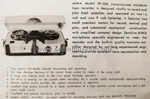 AIWA TP-30 VTG Reel to Reel Tape Recorder Transistor 2 Microphone  Parts/Repair $49.95 - PicClick