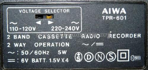 Cassette Radio Recorder TPR-601; Aiwa Co. Ltd.; Tokyo (ID = 732372) Radio