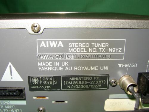 TX-N9YZ; Aiwa Co. Ltd.; Tokyo (ID = 803976) Radio